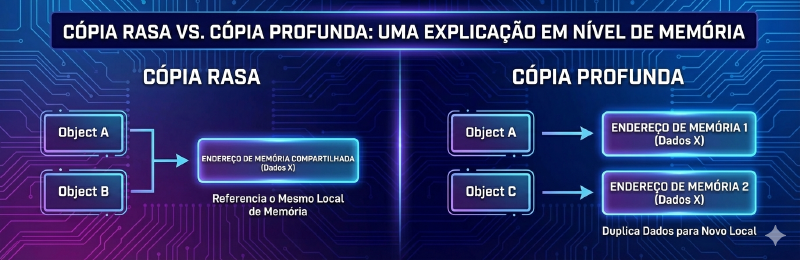 Featured image of post Cópia Rasa (Shallow Copy) vs. Cópia Profunda (Deep Copy): Uma Explicação em Nível de Memória